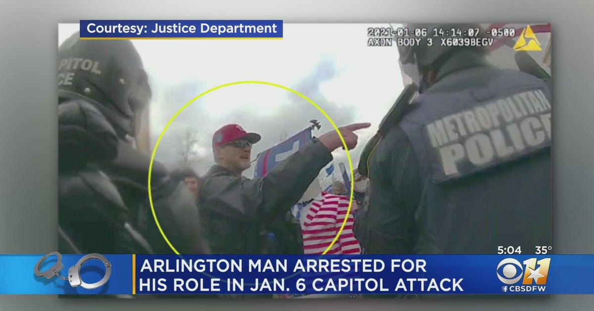 Arlington man arrested for role in Jan. 6 Capitol attack - CBS Texas