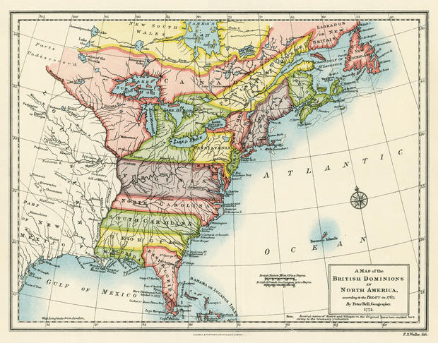 A Map Of The British Dominions In North America According To The Treaty In 1763 