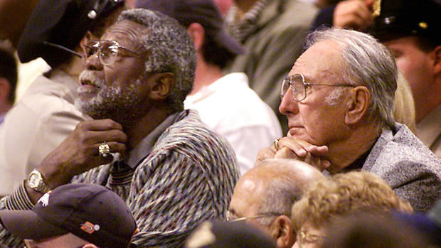 Former Boston Celtics Players Bill Russell And Bob Cousy 