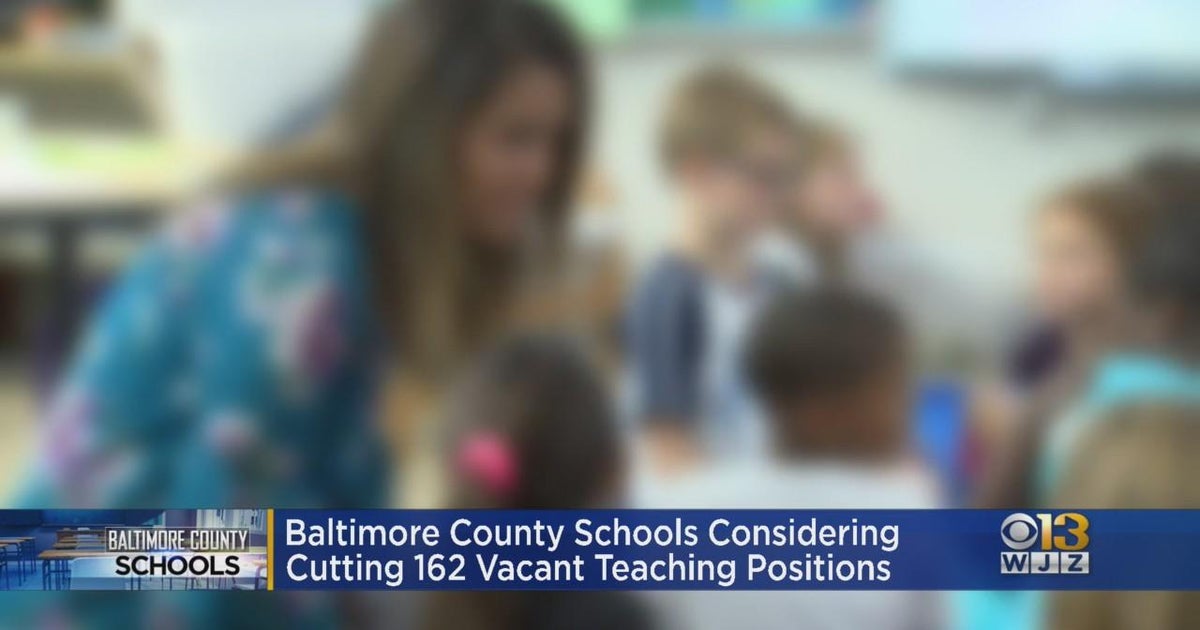 Baltimore County schools considering cutting 162 vacant teaching