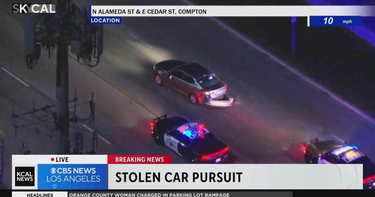 Chp Performs 5 Pit Maneuvers During Stolen Car Pursuit Cbs Los Angeles