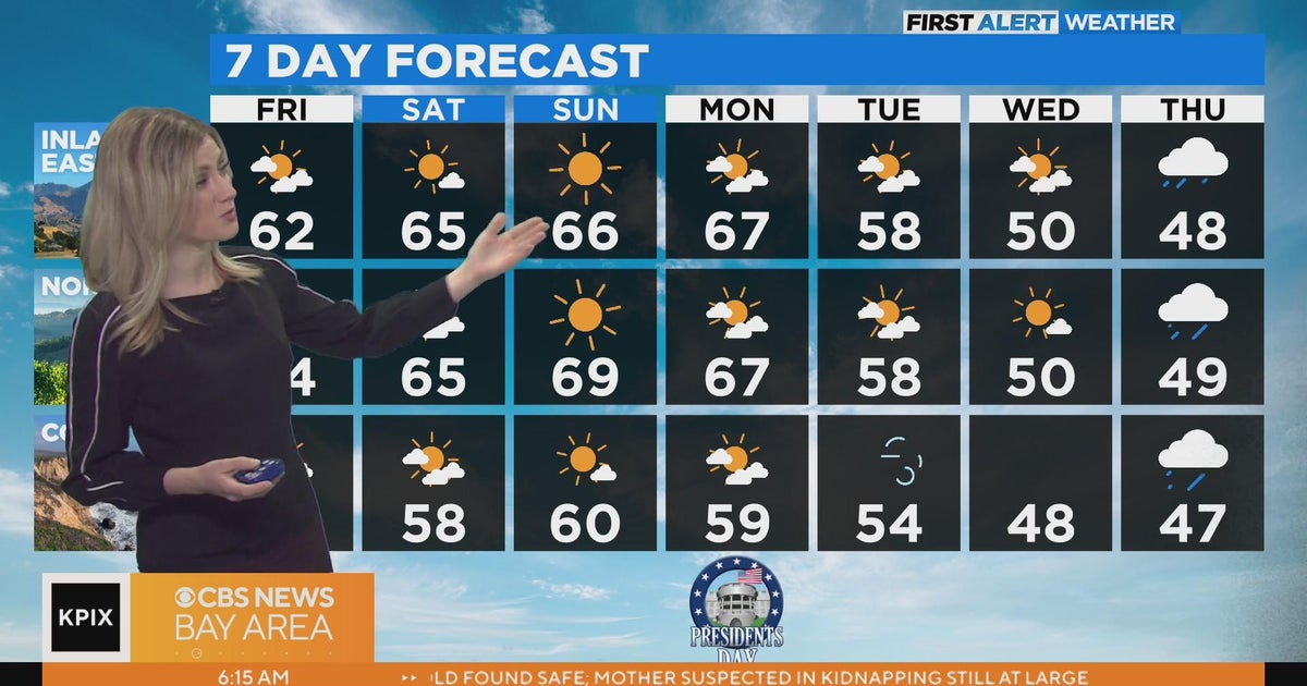 First Alert Weather forecast for Friday morning - CBS San Francisco