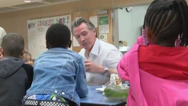 Governor Newsom visits school in Sacramento 