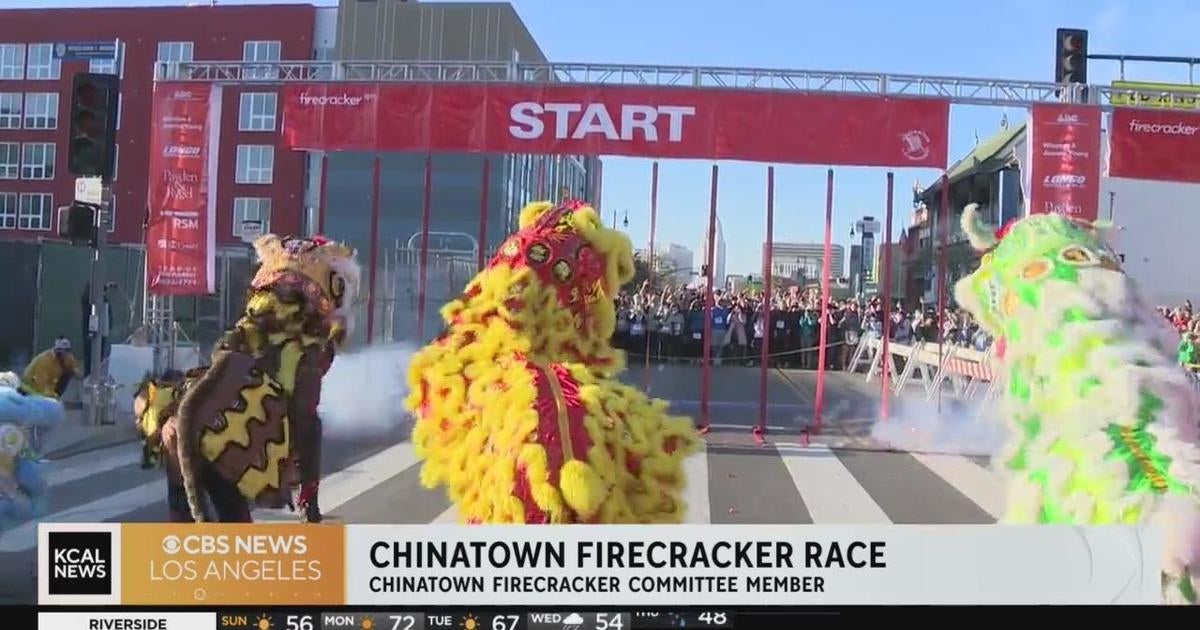 L.A. Chinatown Firecracker run draws large crowds CBS Los Angeles