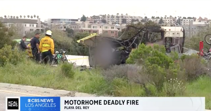 Investigation underway after body found inside burning motorhome in ...