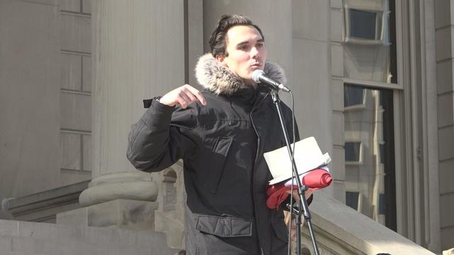 March for our lives co-founder David Hogg speaks at MSU protest 