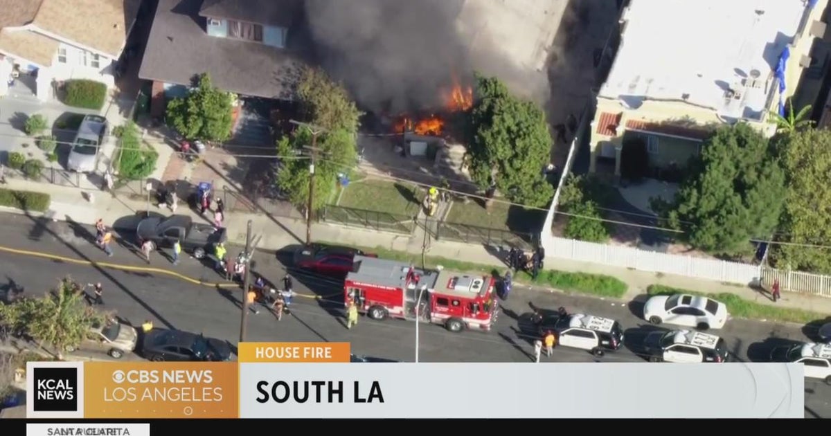 2 critically injured at greater alarm house fire in South LA - CBS Los ...