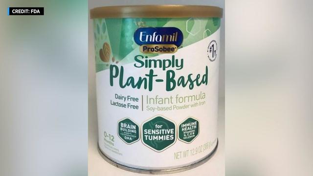 A can of Enfamil ProSobee Plant-based Infant Formula. 