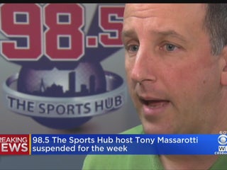 Tony Massarotti suspended by 98.5 The Sports Hub for racially insensitive  comment - CBS Boston