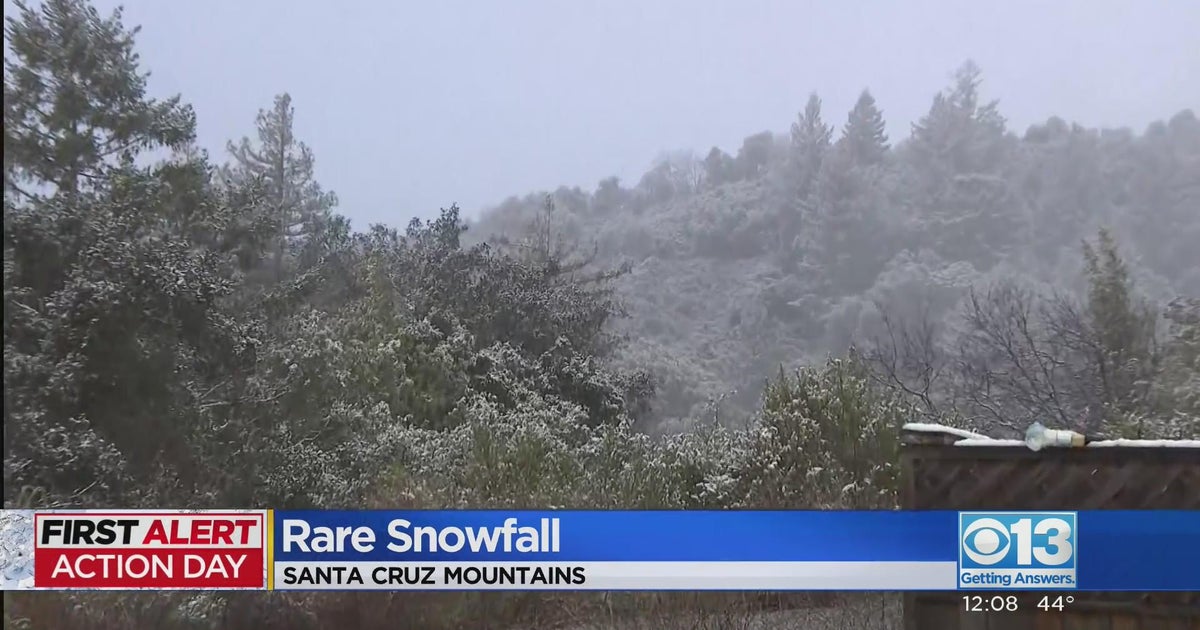 Santa Cruz Mountains sees rare snowfall