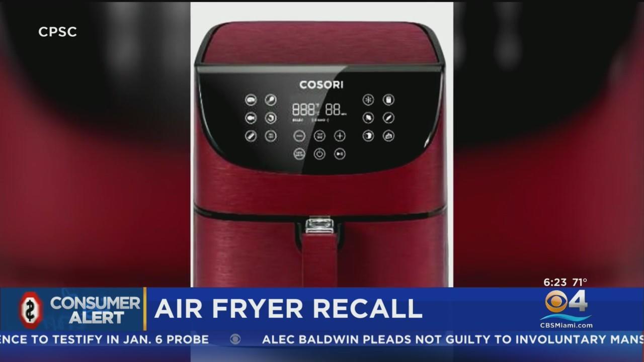 Two million Cosori air fryers sold at .com, Target and other  retailers recalled over burn and fire safety hazards - CBS News