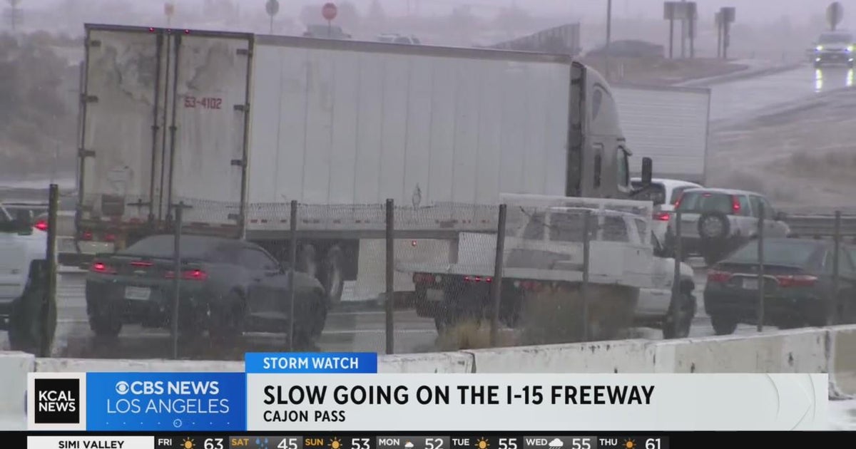 Cajon Pass remains open amid powerful winter storm CBS Los Angeles