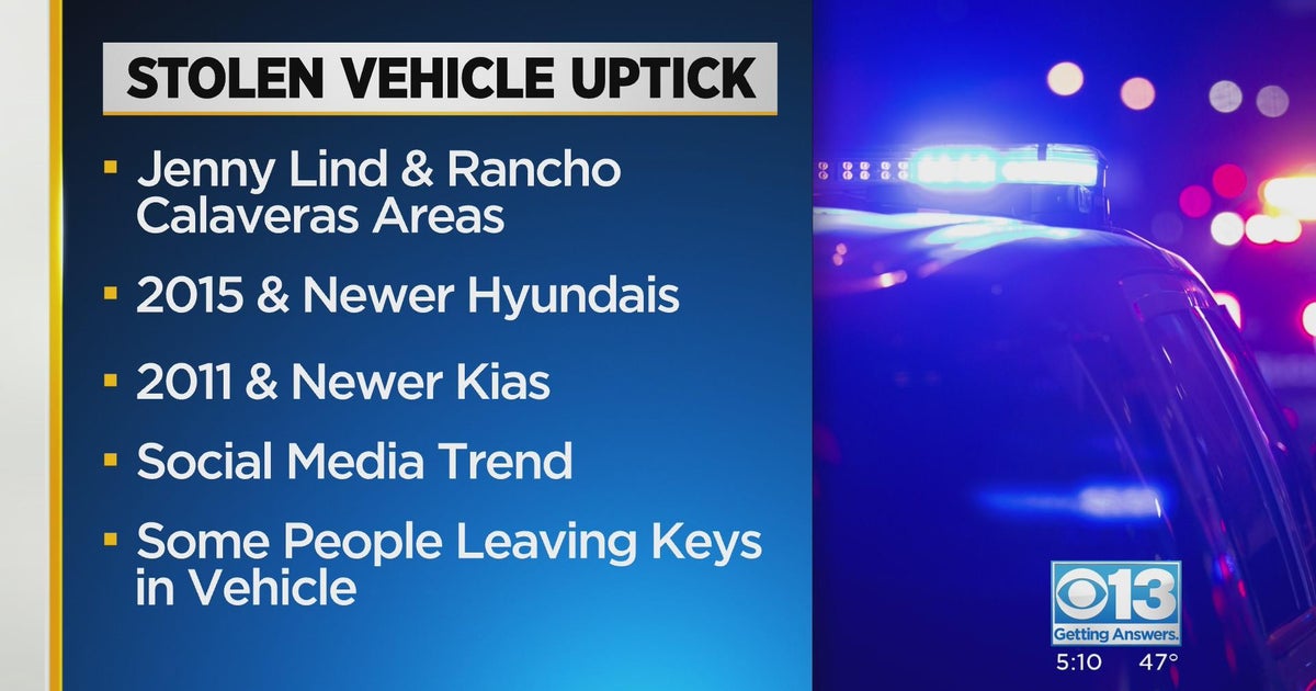Stolen vehicle cases rise in Jenny Linda, Rancho Calaveras areas