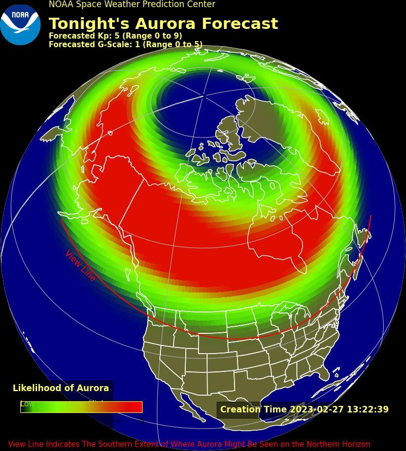 Northern Lights August 2024 Map Leese