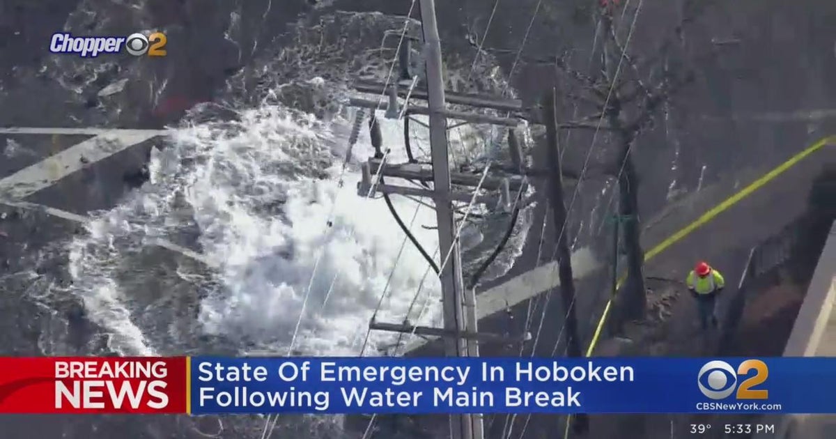 Hoboken water main break leaves most of with littletono pressure
