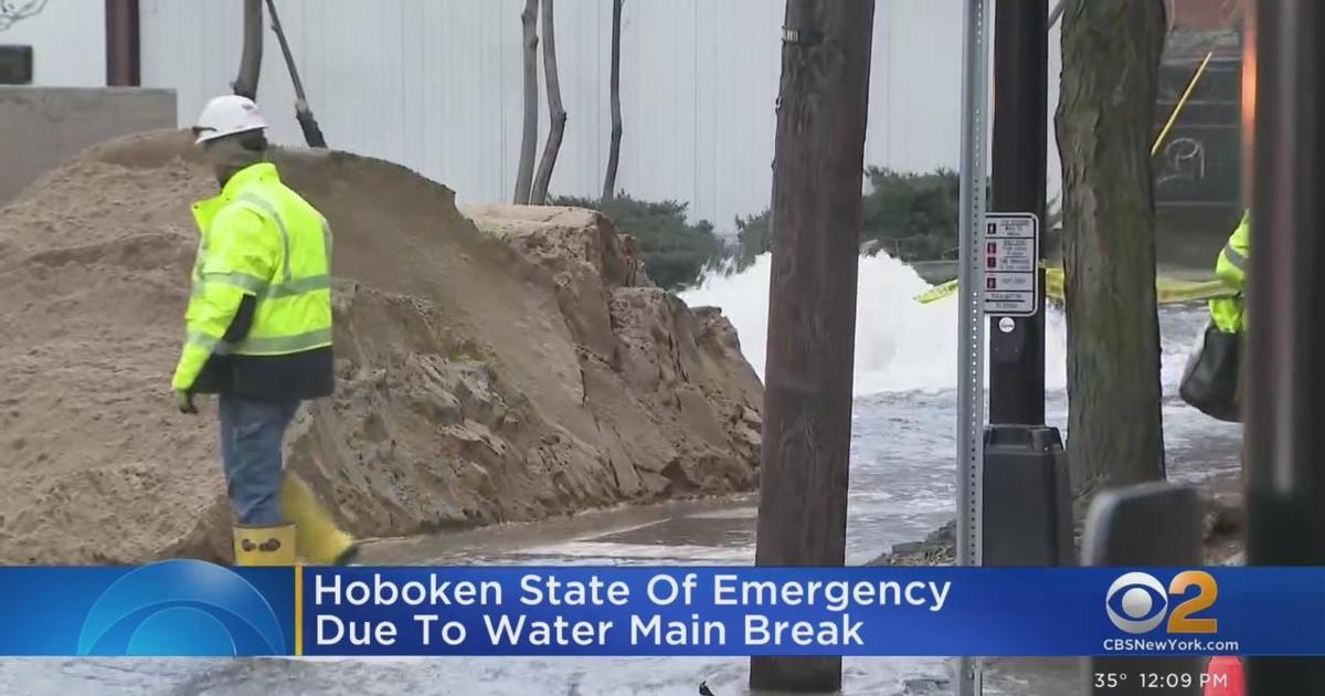 Hoboken Still Dealing With Massive Water Main Break - CBS New York