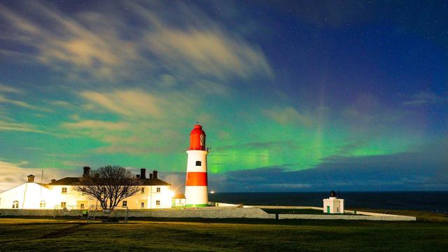 Northern Lights for second night in a row, South Shields, UK - 27 Feb 2023 