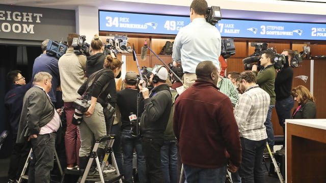 Patriots locker room 