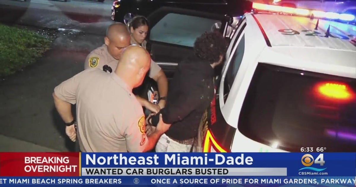 Two car burglary suspects in custody in NE Miami-Dade - CBS Miami