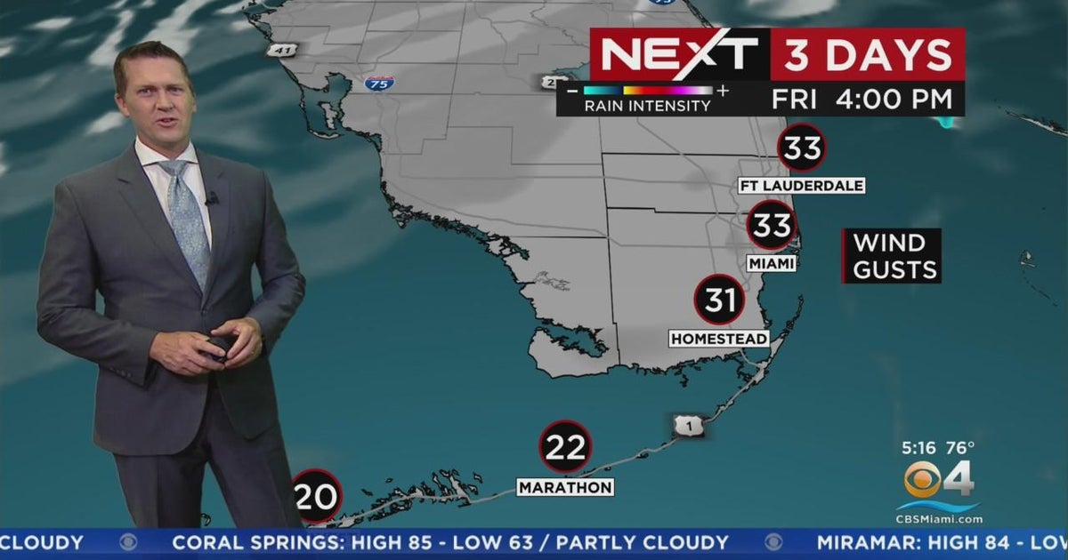 South Florida weather: Warm and breezy day on tap - CBS Miami