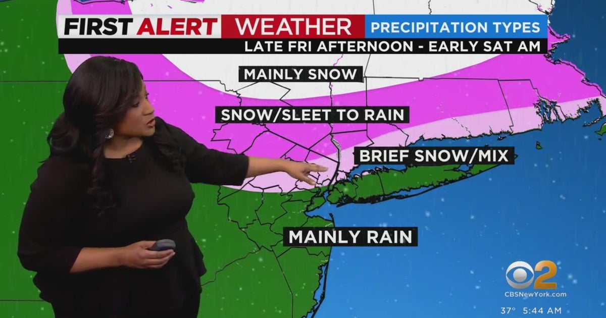 First Alert Weather: Red Alert for rain, snow tonight - CBS New York