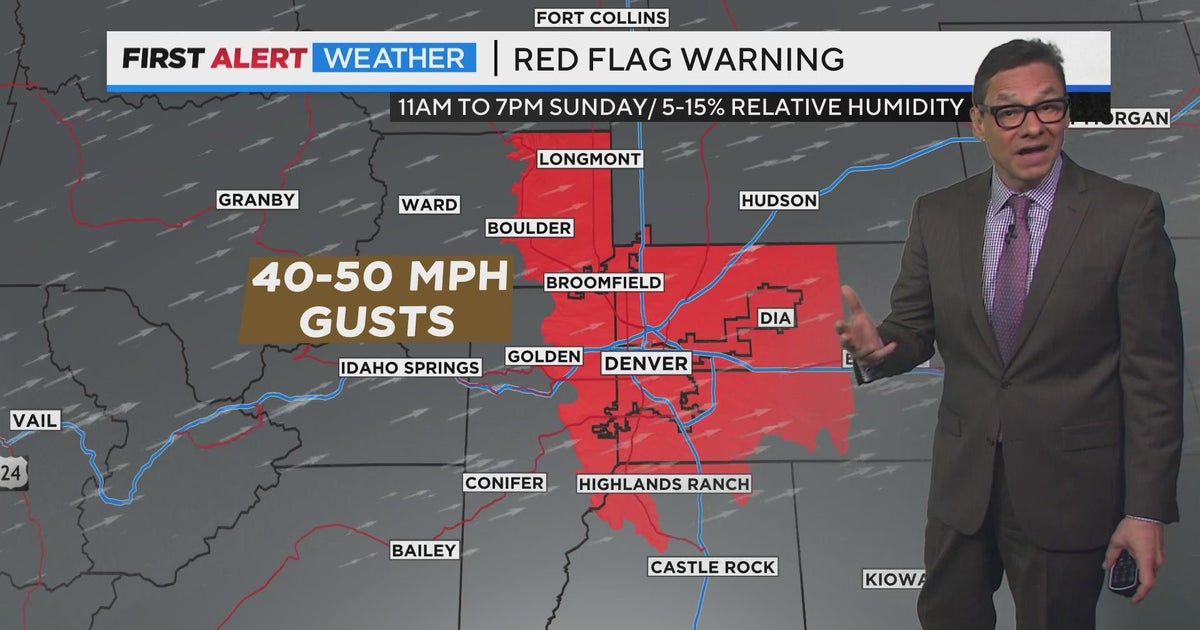 High fire danger for the Denver metro area Sunday - CBS Colorado