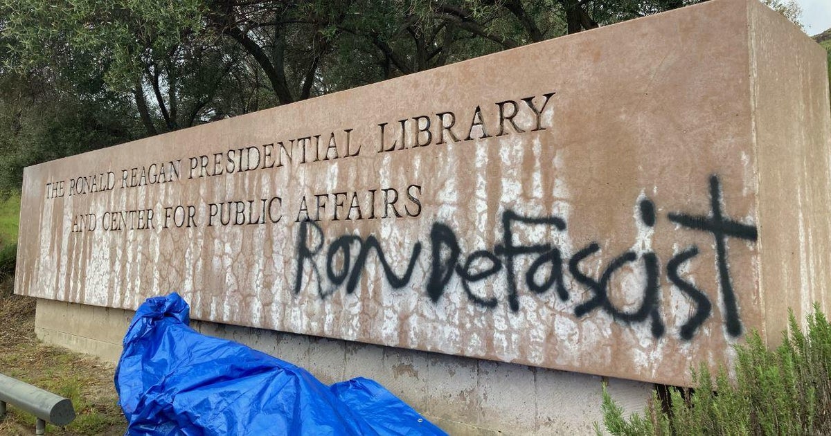In advance of DeSantis’ go to, vandal spray paints graffiti at Ronald Reagan Library