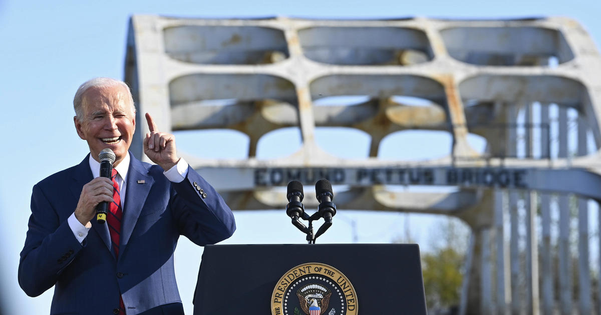 In Selma, Biden puts spotlight back on “under assault” voting rights