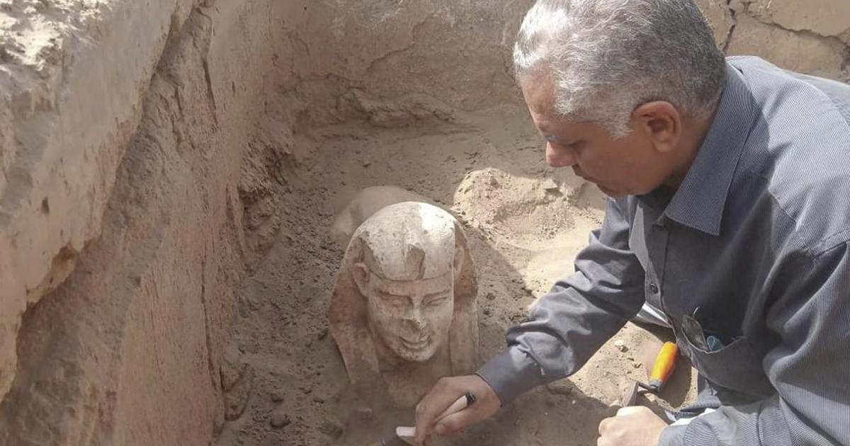 Archaeologists in Egypt unearth Sphinx-like Roman-era statue