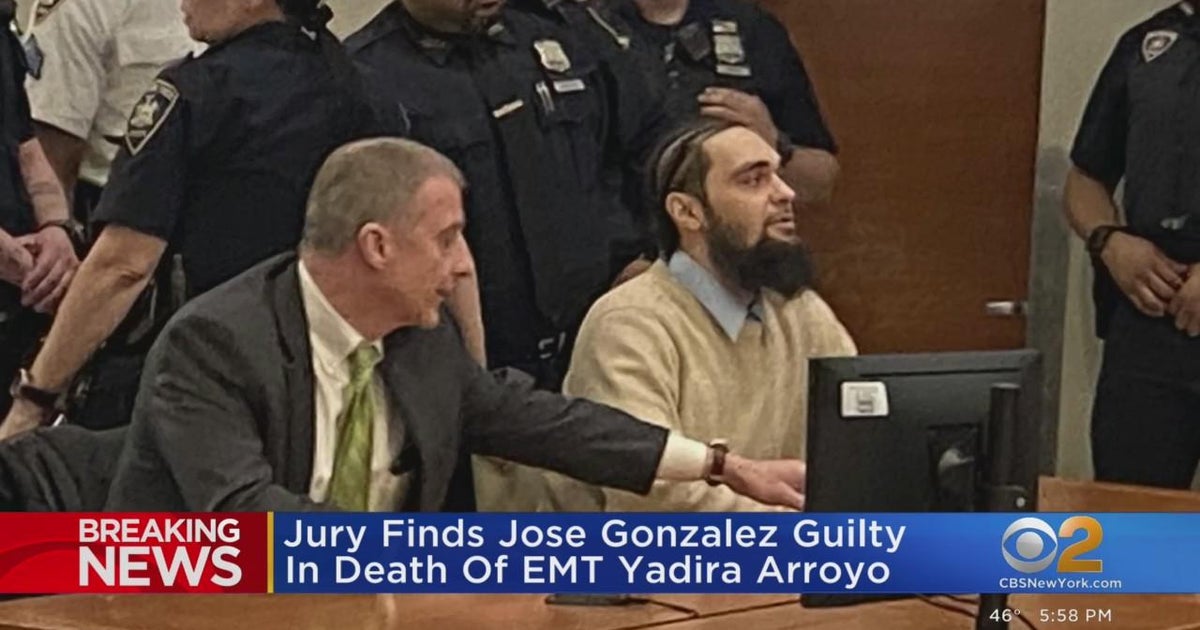 Jury finds Jose Gonzalez guilty in death of EMT Yadira Arroyo - CBS New ...