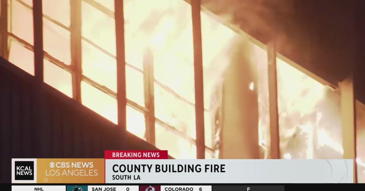 South L.A. fire: Firefighters respond at county building - CBS Los Angeles
