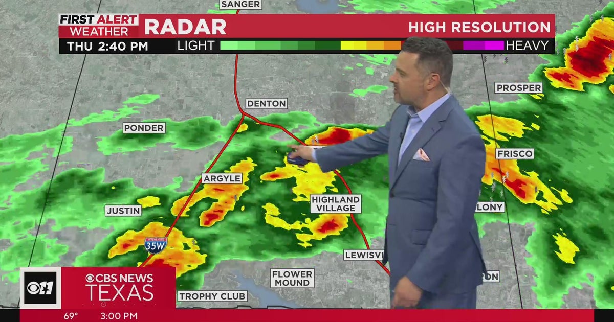 First Alert Weather Storms forming over Denton County CBS Texas