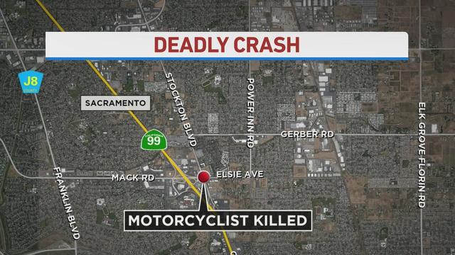 Motorcyclist dies after crash involving sedan in south Sacramento 