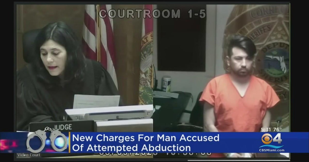 Man accused in attempted kidnapping of woman faces new charges - CBS Miami