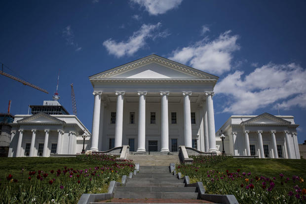Protesters Demonstrate Outside The Virginia Capitol For Government To Ease Stay-At-Home Orders And Open Businesses Up 