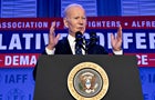 President Biden speaks at the International Association of Fire Fighters legislative conference in Washington, D.C., on Monday, March 6, 2023. 
