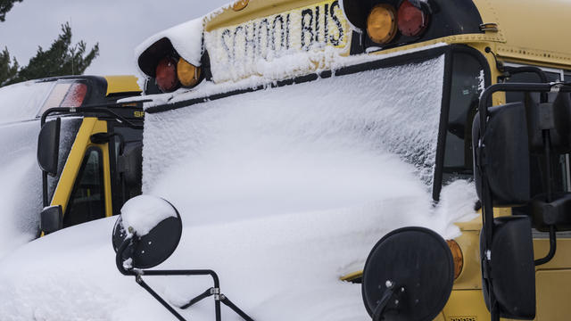 School Closed for Snow Day School Buses 