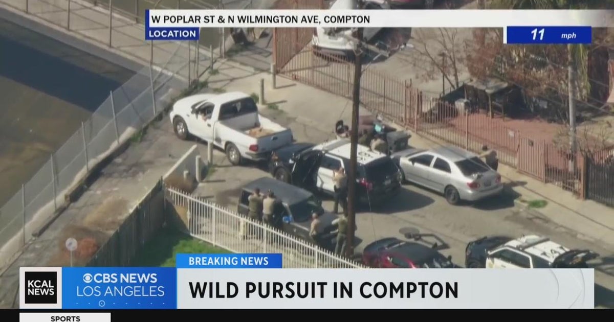 Wild pursuit leads to lengthy standoff in Compton CBS Los Angeles