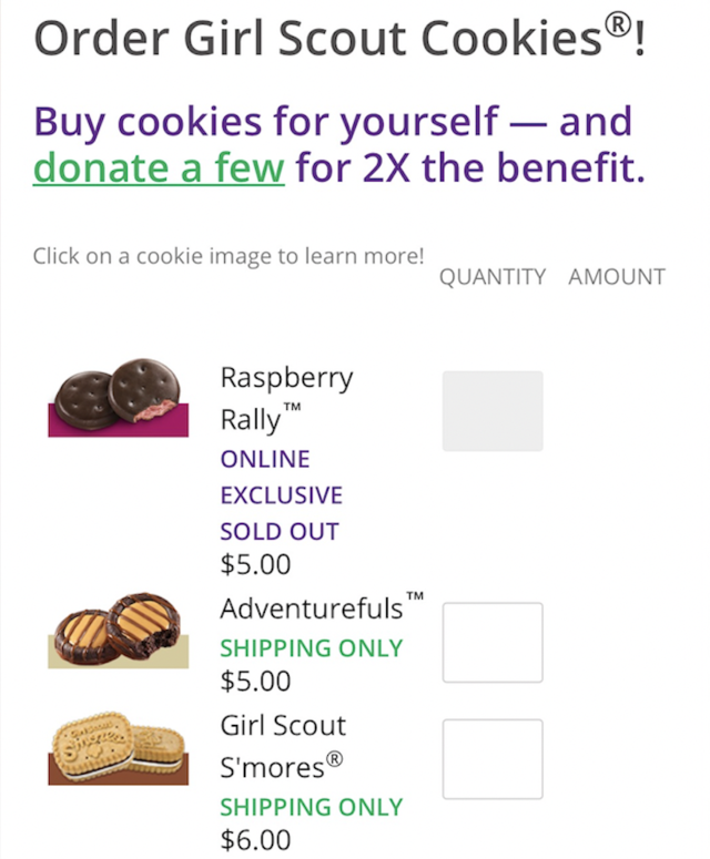 Raspberry Rally Girl Scout Cookie Boxes Selling on  at High Prices