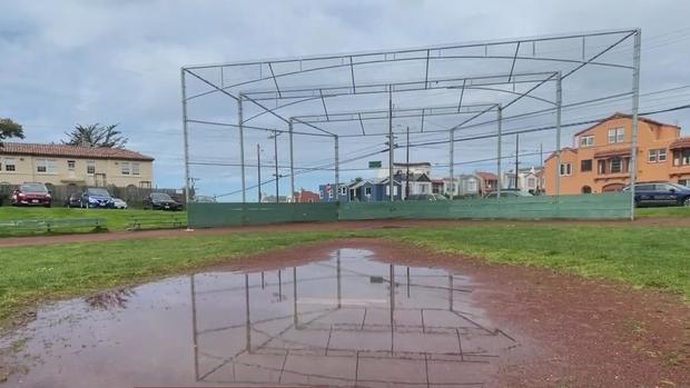SF flooded baseball diamond 