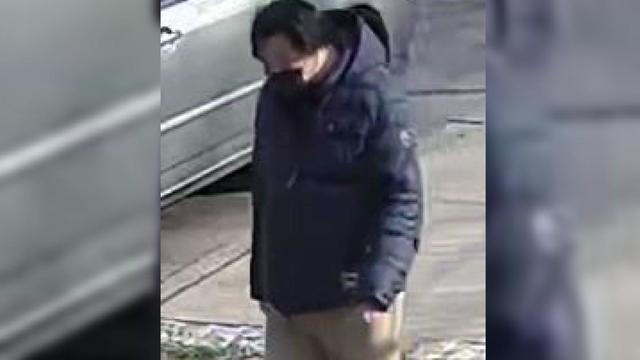 Surveillance photo of a man wanted in connection to an assault. 