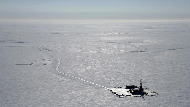 Exploratory drilling site in the Arctic 