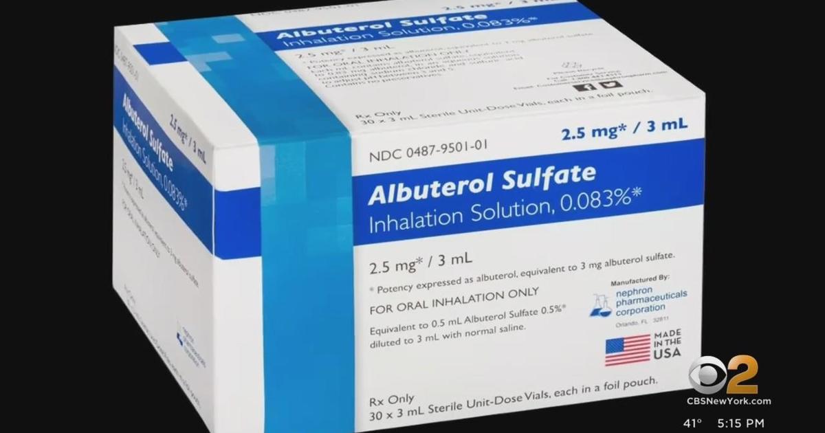 Albuterol Asthma Drug Shortage May Get Worse CBS New York   4482f0aff5d14f5821a8ba4ddff5eac4 