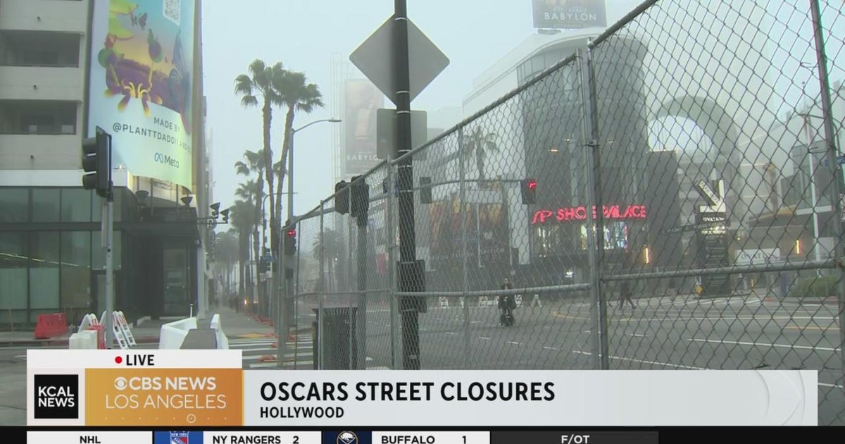 Street closures in effect for Hollywood ahead of Oscars Sunday CBS