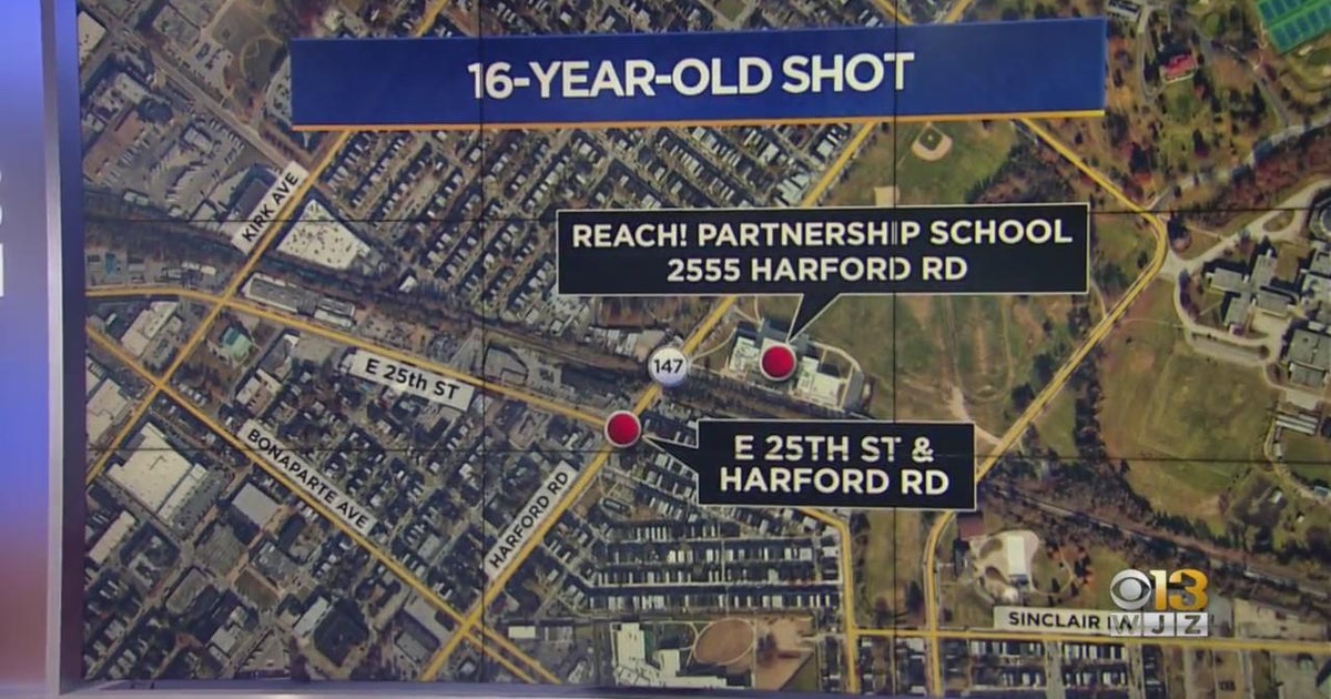 Teenager injured by gunfire near Baltimore's Darley Park neighborhood