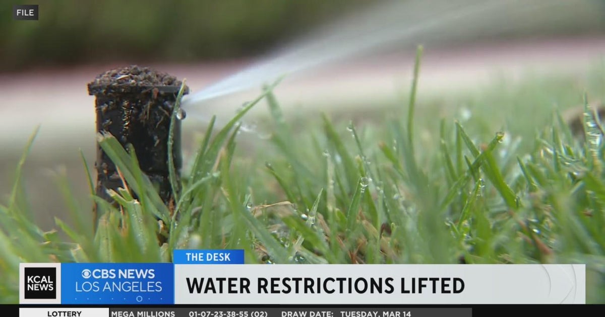 Watering restrictions lifted for millions due to lessened drought conditions CBS Los Angeles