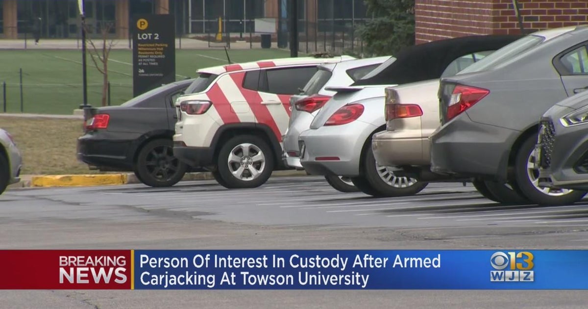 Arrest made in armed carjacking investigation at Towson University CBS Baltimore