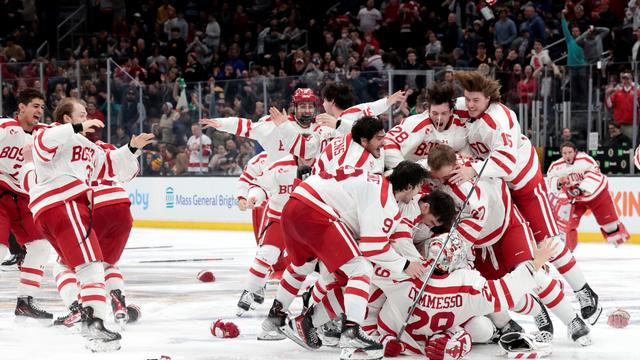 Hockey East on X: See you Saturday! 😁👋 @terrierhockey beats W. Michigan  5-1 and will play for a chance to go to Tampa #WhereChampionsPlay   / X