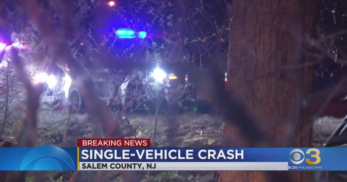 Man hospitalized after crash in Carneys Point, New Jersey CBS