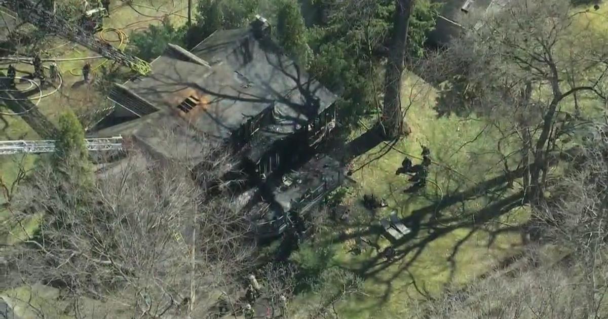 Explosion heard after Wynnewood home catches fire - CBS Philadelphia